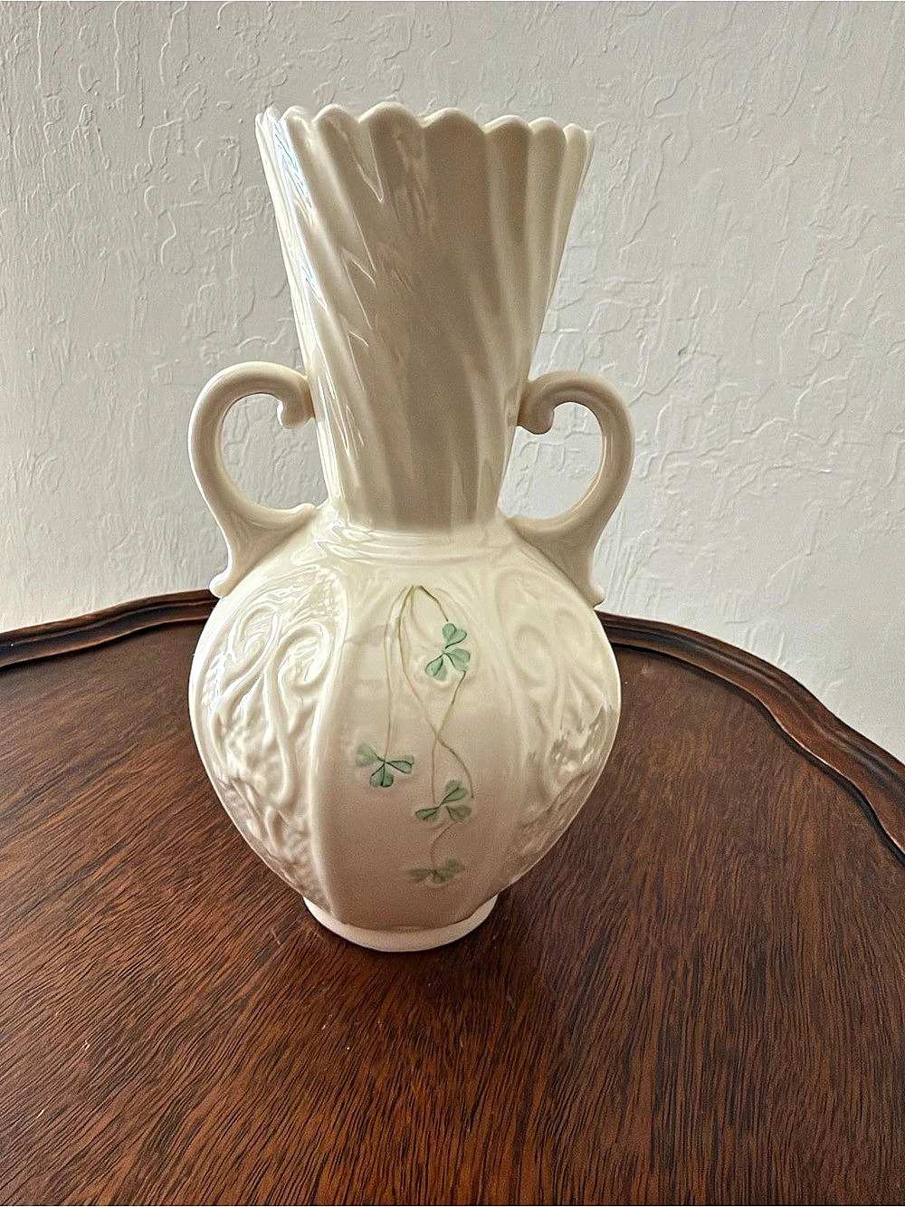 Belleek Floral Porcelain Vase